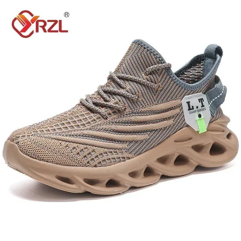 YRZL Men's Breathable Mesh Running Sneakers