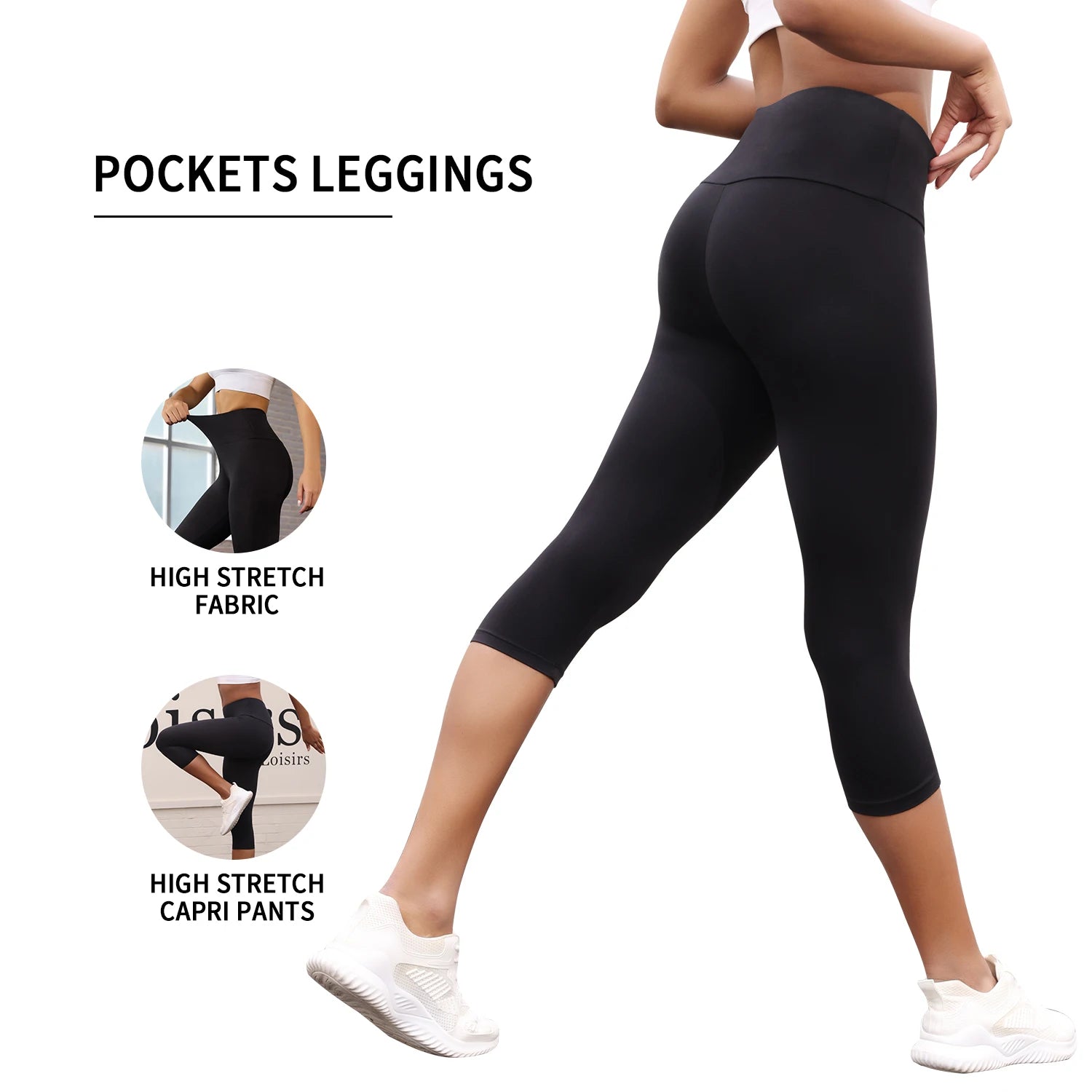 Women’s High-Waisted Capri Workout Leggings