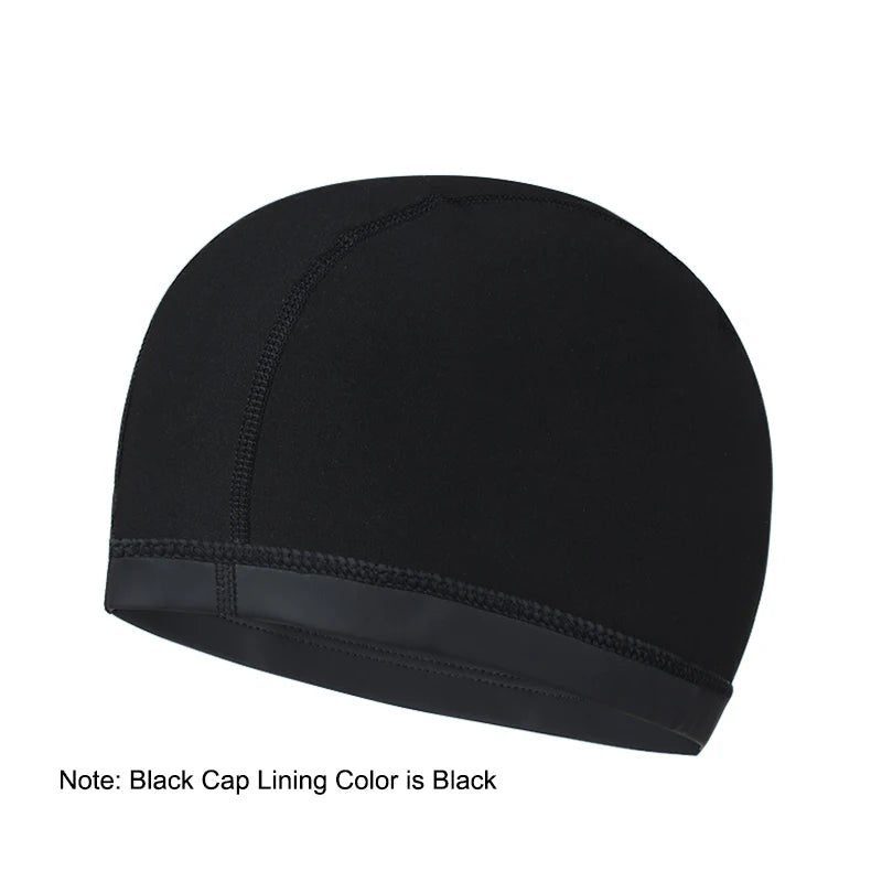 PU Fabric Waterproof Swimming Cap for Men & Women
