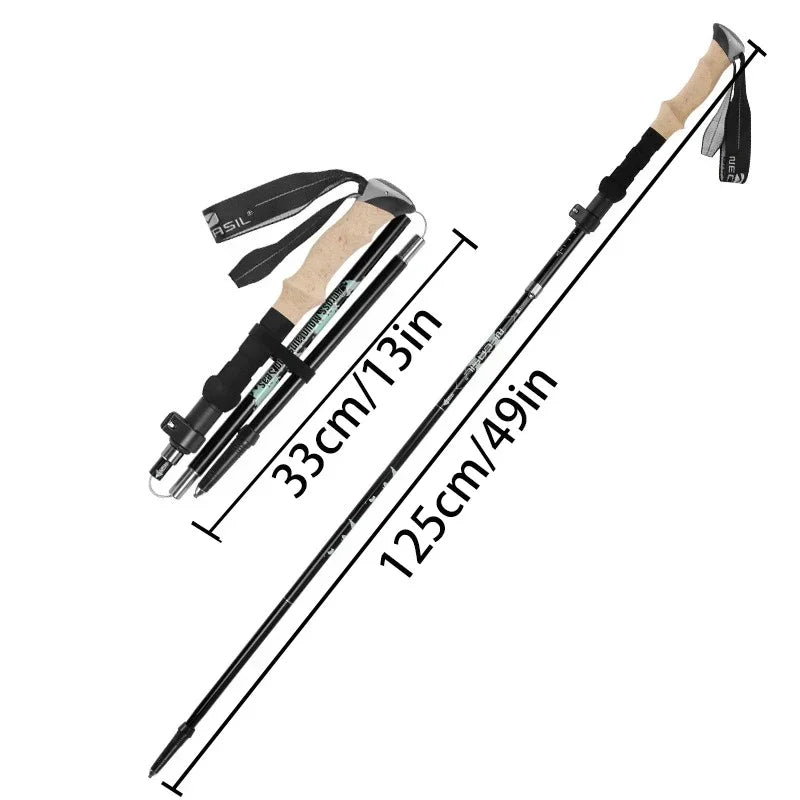 Ultra-Lightweight Folding Trekking Pole – Telescopic Aluminum