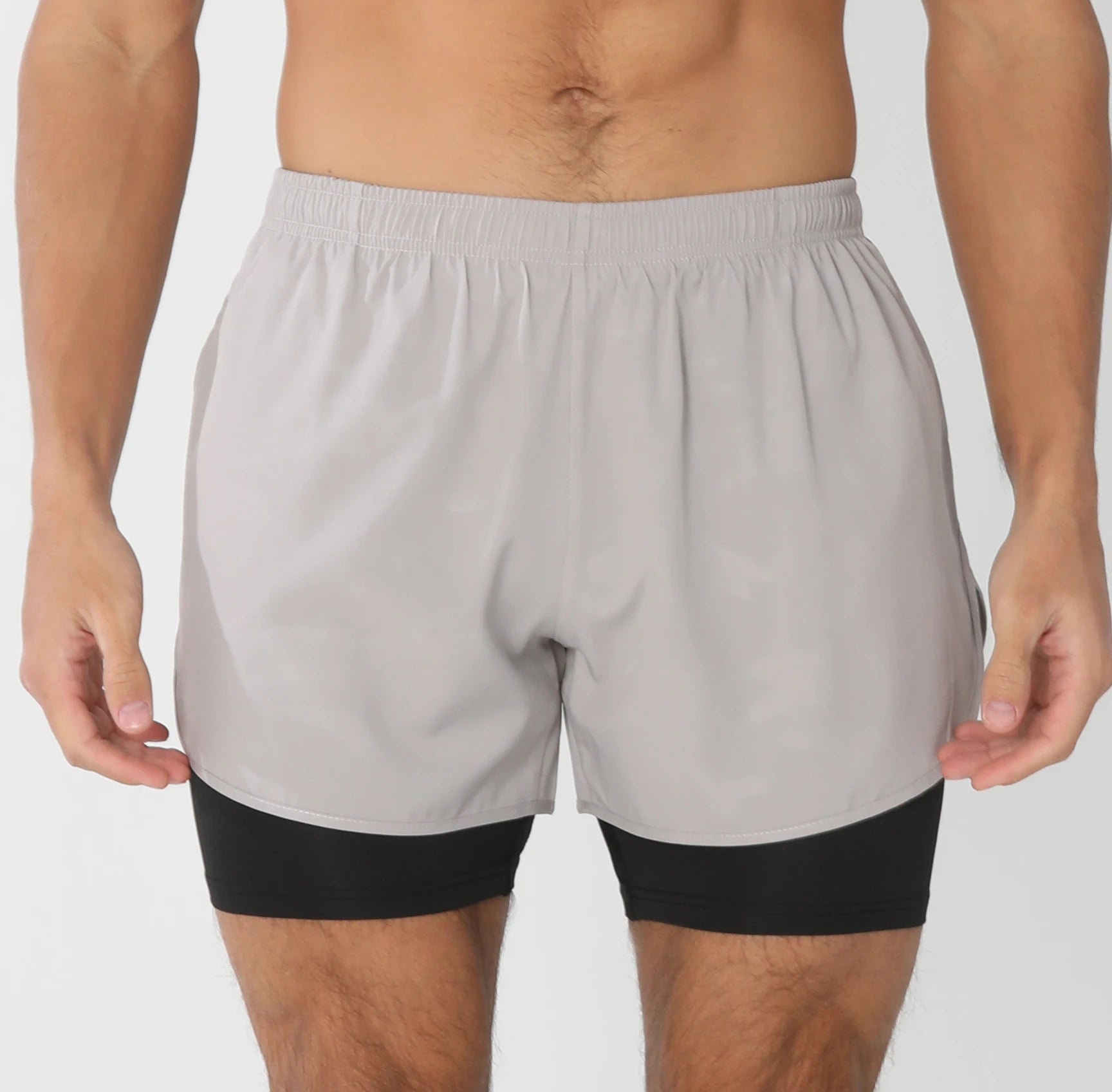Men’s Quick-Dry Gym Running Shorts with Liner
