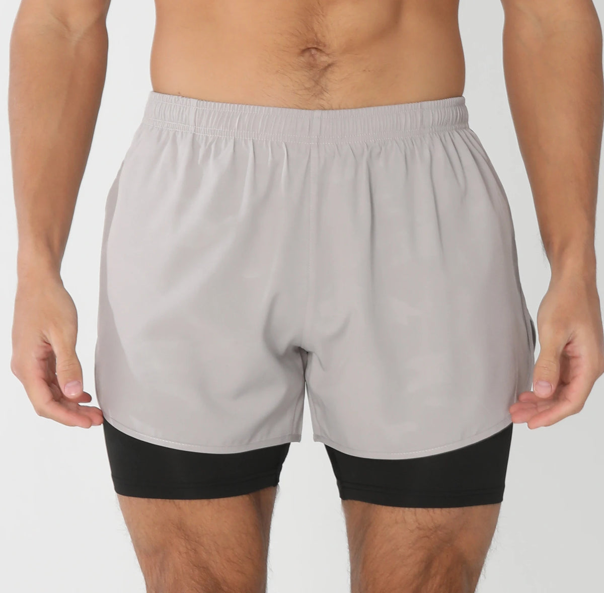 Men’s Quick-Dry Gym Running Shorts with Liner