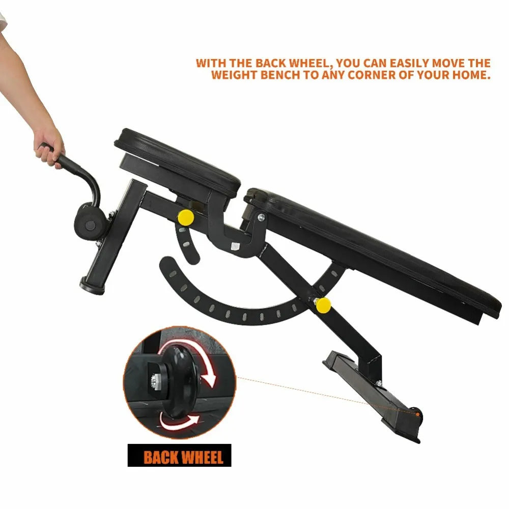 Foldable Adjustable Weight Bench – Full Body Strength Training