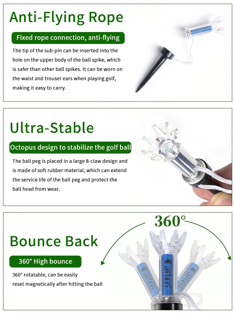 Improve Your Golf Game with the Caiton 5pcs Magnetic Plastic Golf Tee Set
