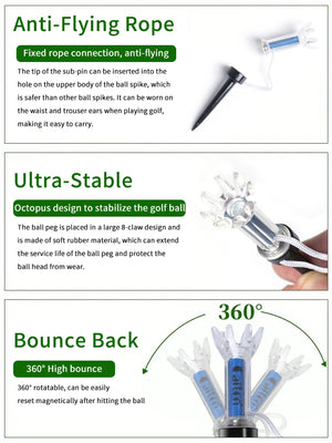 Improve Your Golf Game with the Caiton 5pcs Magnetic Plastic Golf Tee Set