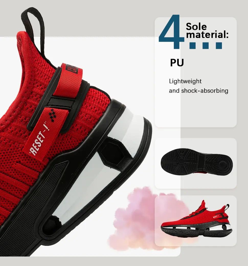 Baasploa Men's Breathable Knit Walking Sneakers