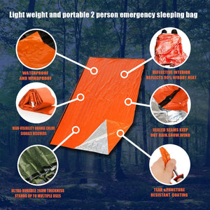 Portable Emergency Survival Sleeping Bag – Thermal Mylar Sack