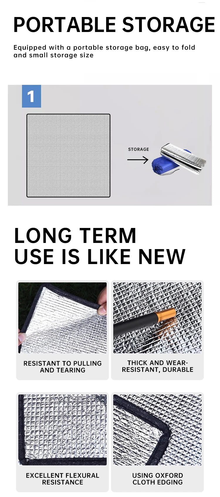 Outdoor Double-Sided Aluminum Film Camping Mat