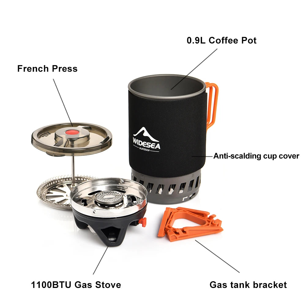 Widesea Camping Cooking System with Heat Exchanger