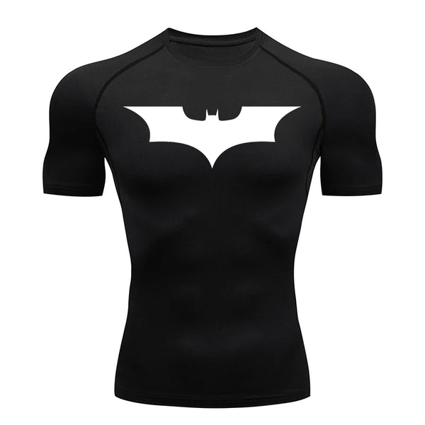 Men’s Bat Print Compression Workout Shirt