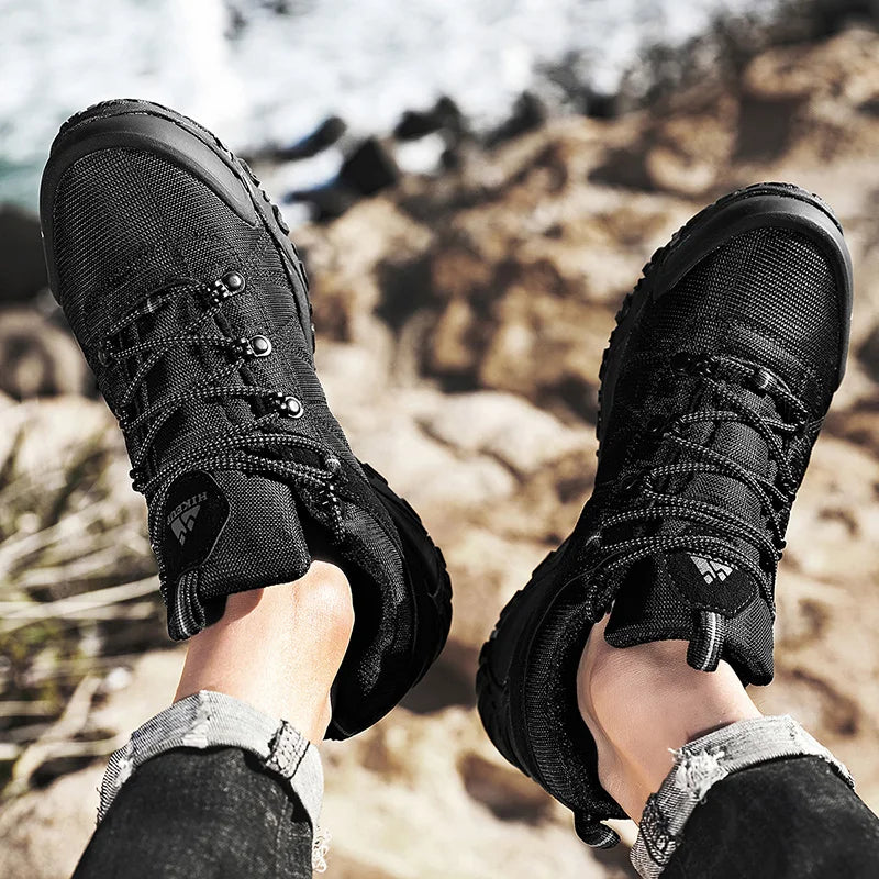 HIKEUP Men’s Non-Slip Breathable Hiking Shoes
