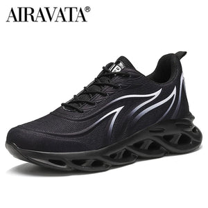 Men’s Flame Printed Flying Weave Running Sneakers