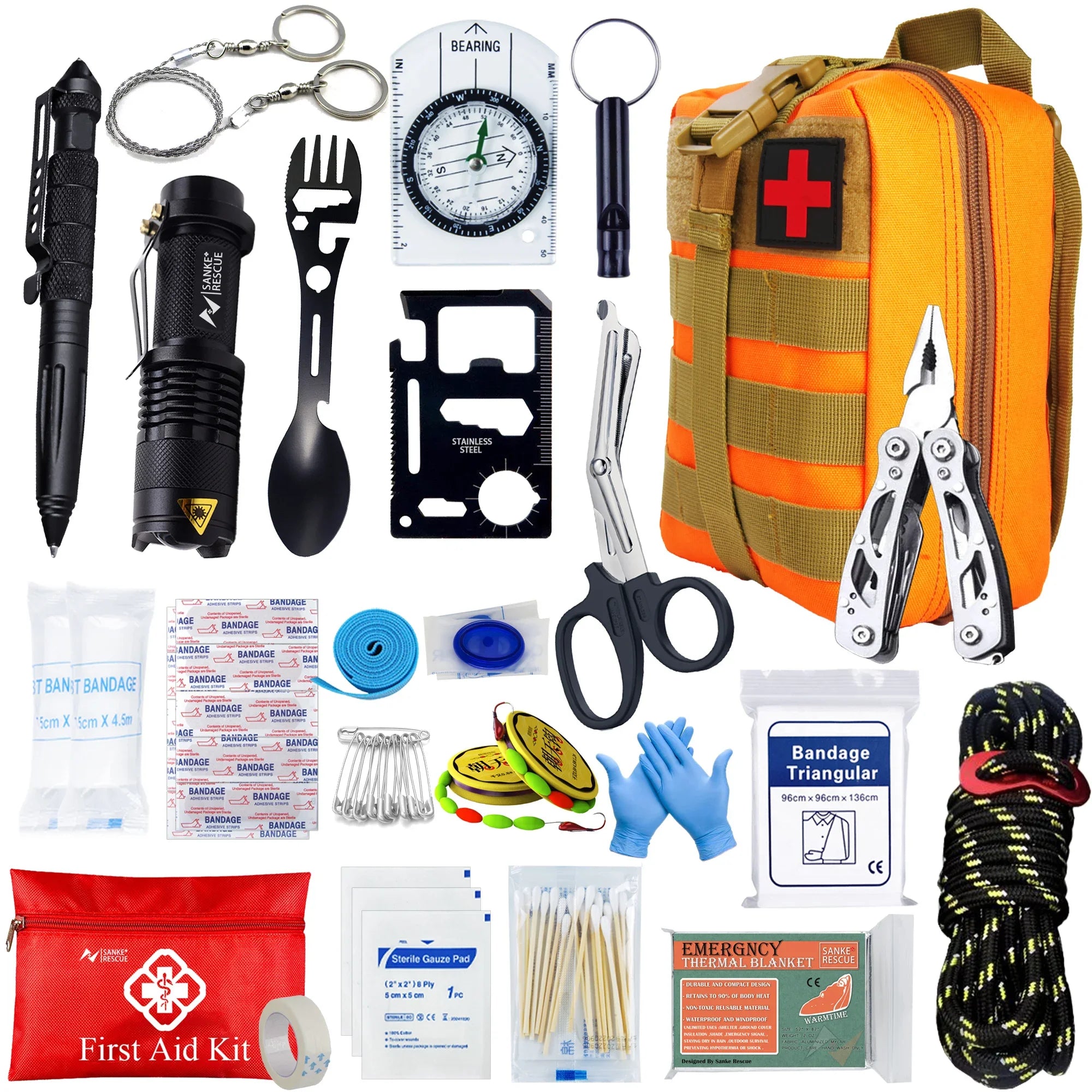 Tactical Car First Aid & Survival Kit