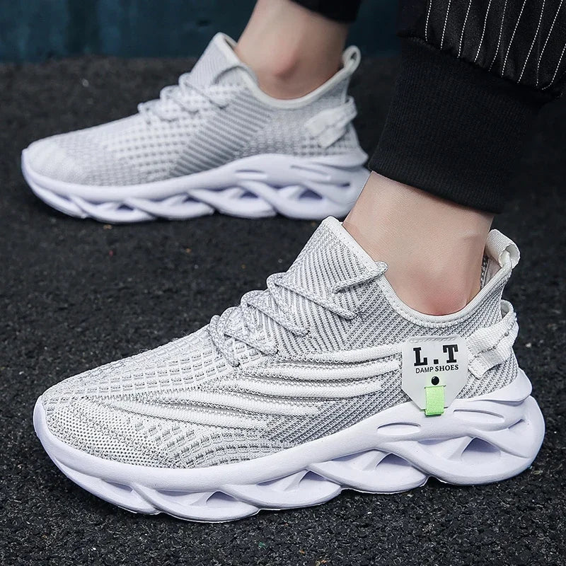 YRZL Men's Breathable Mesh Running Sneakers