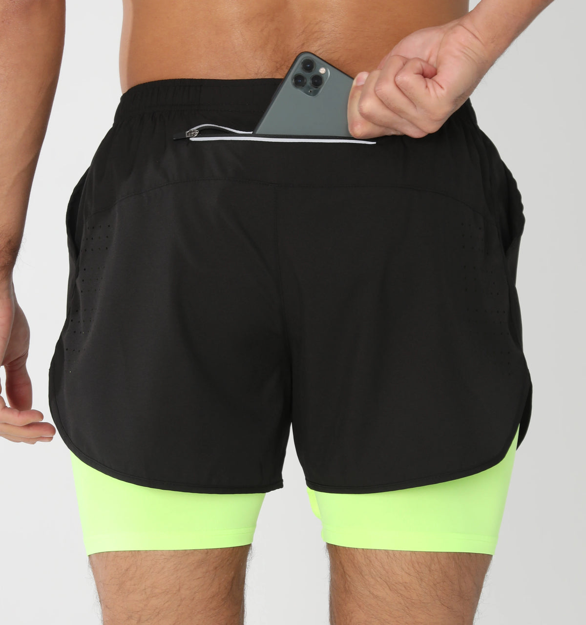 Men’s Quick-Dry Gym Running Shorts with Liner