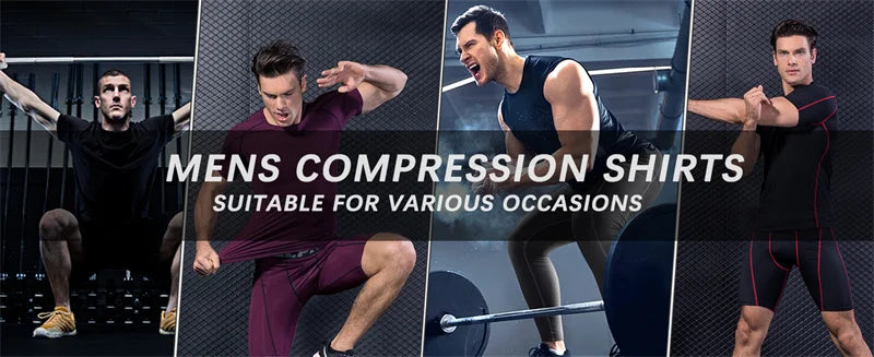 Men’s Bat Print Compression Workout Shirt