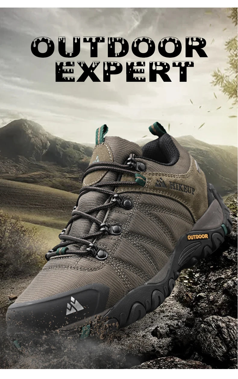 HIKEUP Men’s Non-Slip Breathable Hiking Shoes