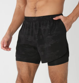 Men’s Quick-Dry Gym Running Shorts with Liner