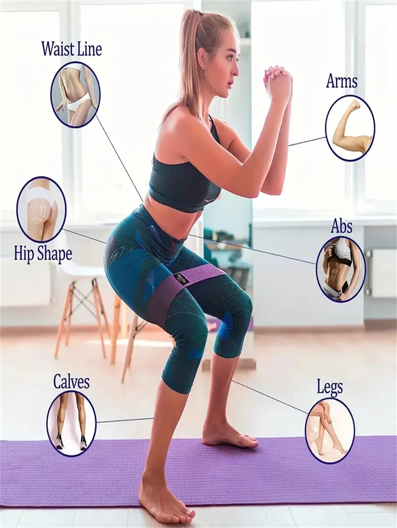 Pilates & Yoga Elastic Resistance Bands – Stretch & Flex