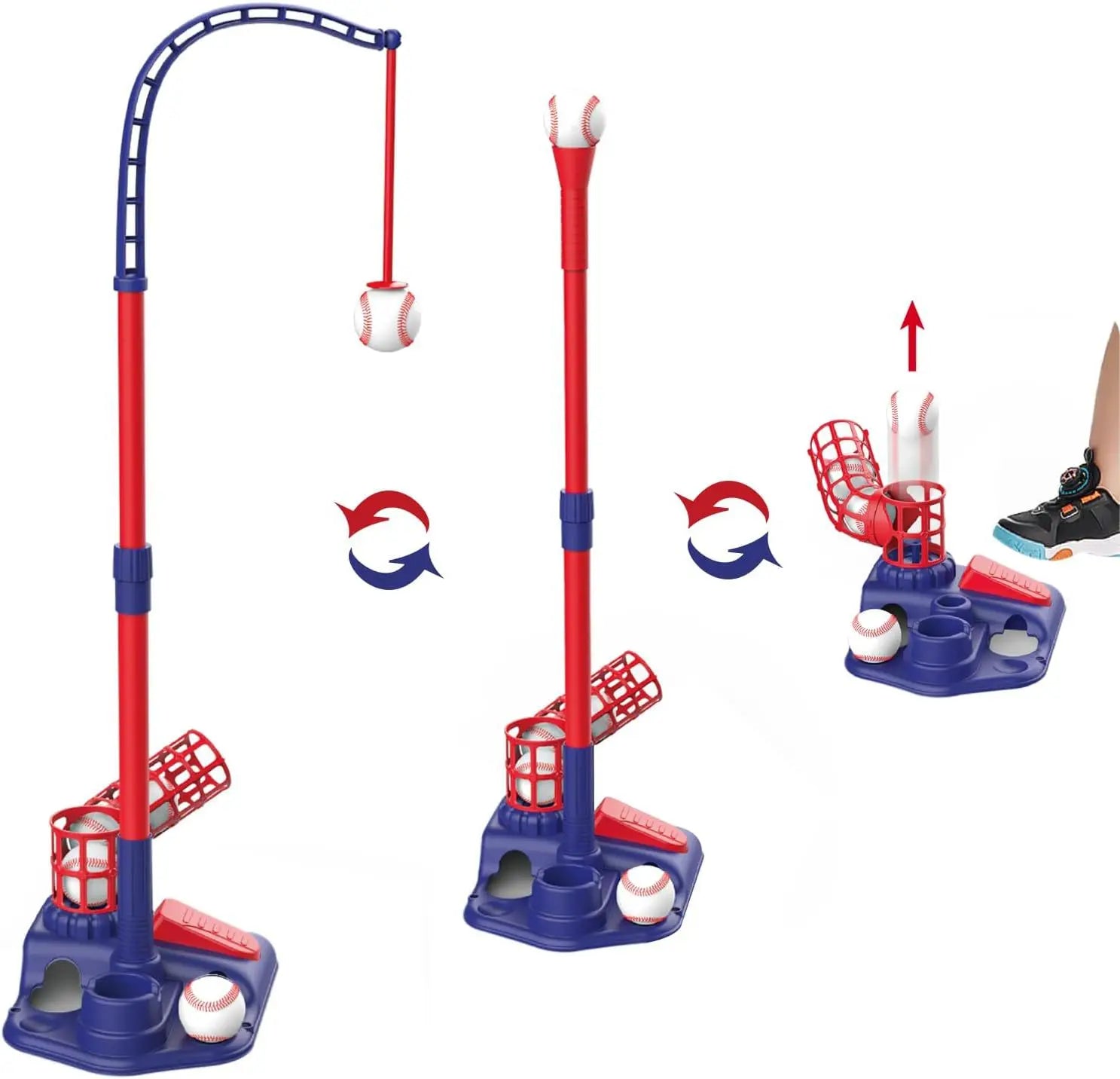 3-in-1 T-Ball Set for Kids – Baseball Toy with Hanging Tee