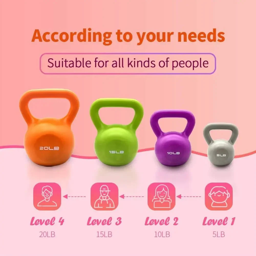 5LB Vinyl Coated Kettlebell – Strength Training for Women