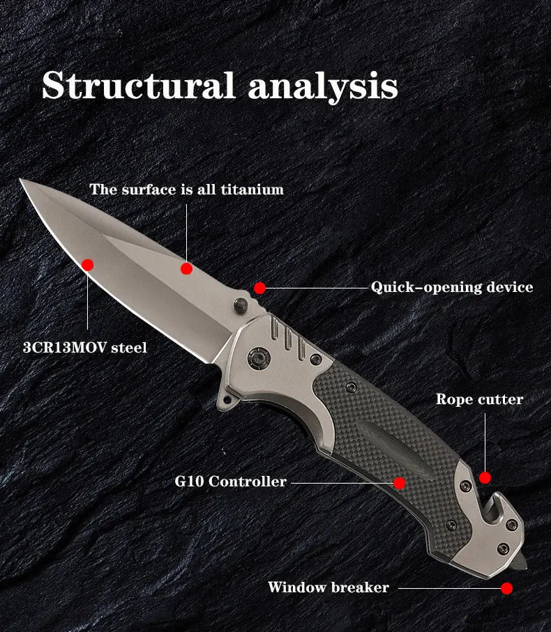 Outdoor Tactical Folding Survival Knife