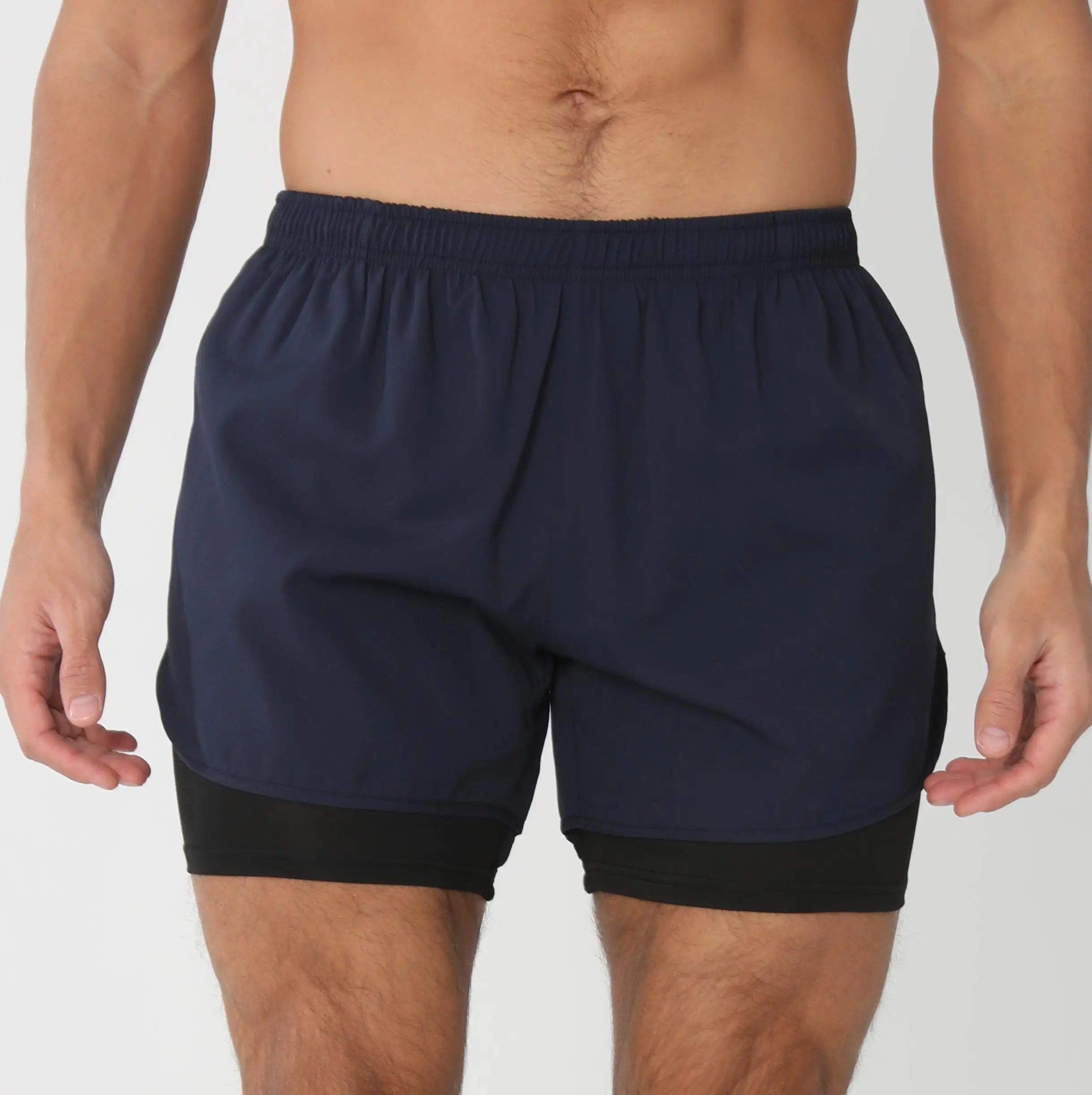 Men’s Quick-Dry Gym Running Shorts with Liner