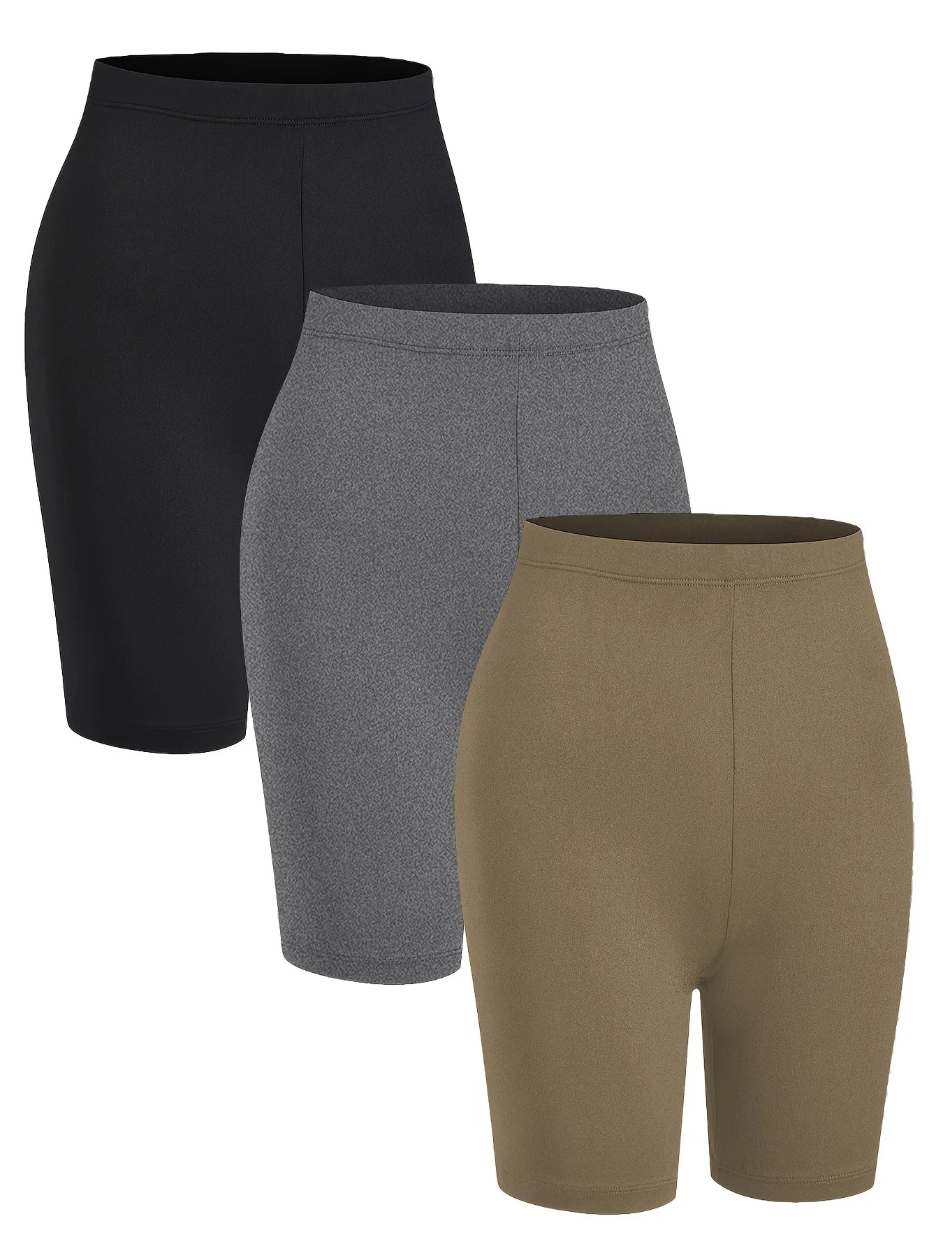 3-Pack Women’s Soft Biker Workout Shorts