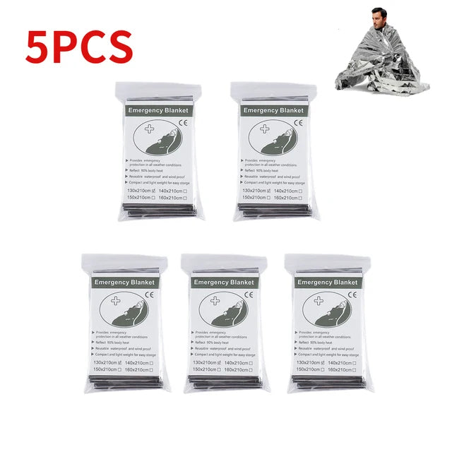 Outdoor Waterproof Survival Thermal Blanket (5-30 Pc)