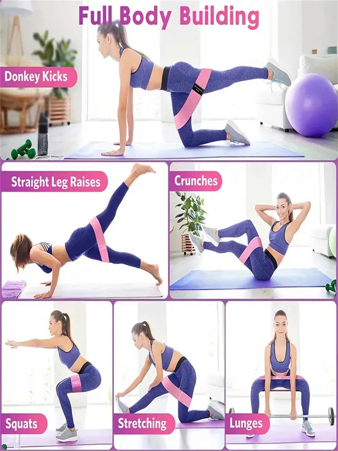 Pilates & Yoga Elastic Resistance Bands – Stretch & Flex