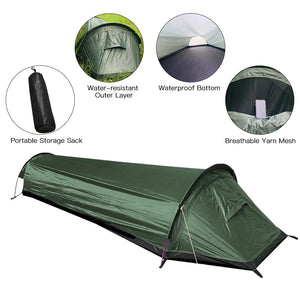 Lightweight Waterproof 1-Person Backpacking Tent