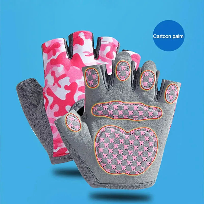 Kids Half Finger Cycling Gloves