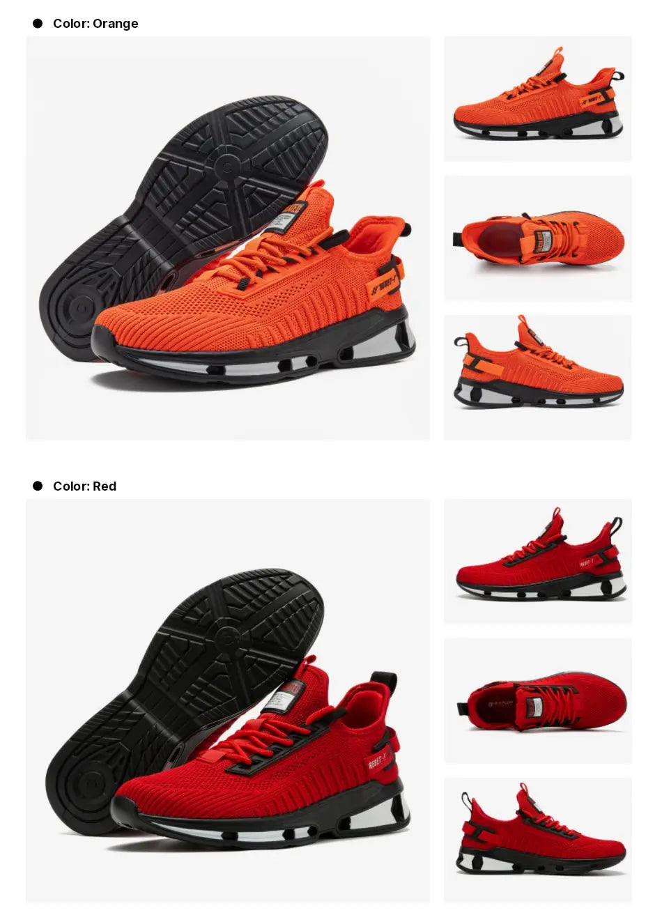 Baasploa Men's Breathable Knit Walking Sneakers