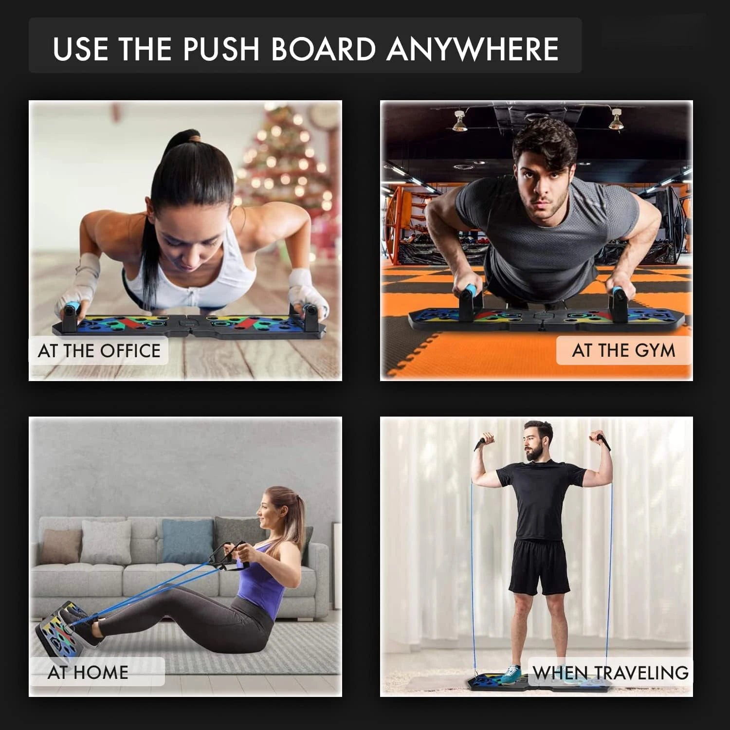 Portable Foldable Push-Up Board Set – Multifunction Fitness Tool