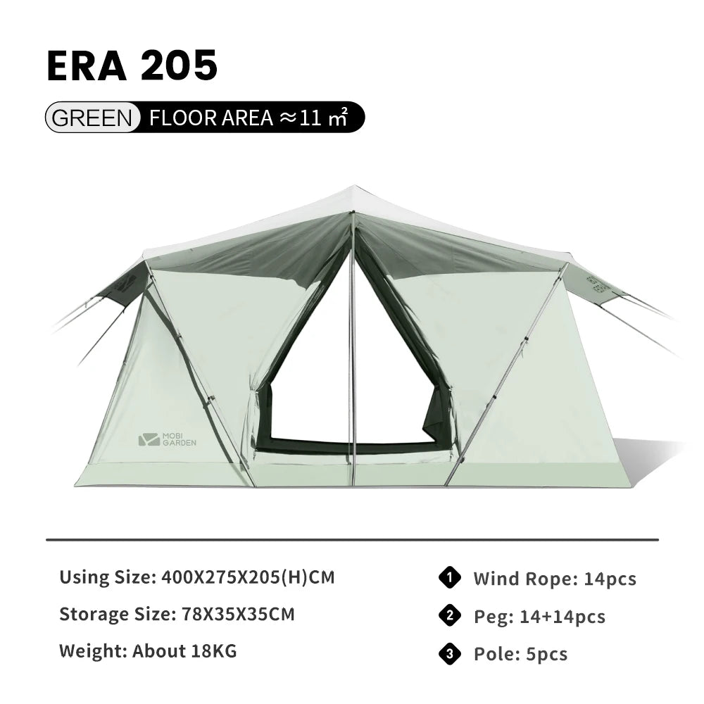 Mobi Garden ERA205 Cotton Glamping Tent – 3-Person
