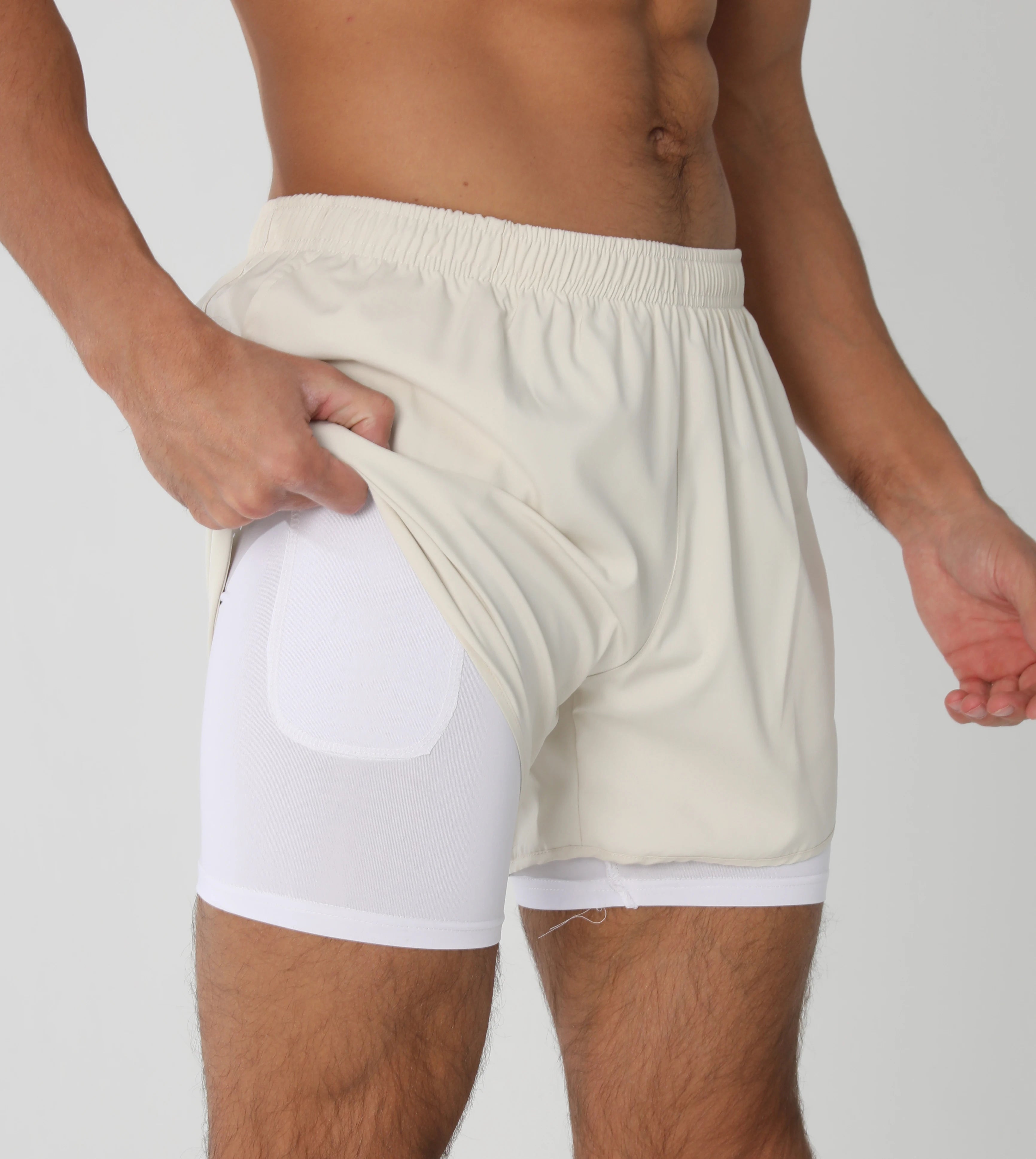 Men’s Quick-Dry Gym Running Shorts with Liner