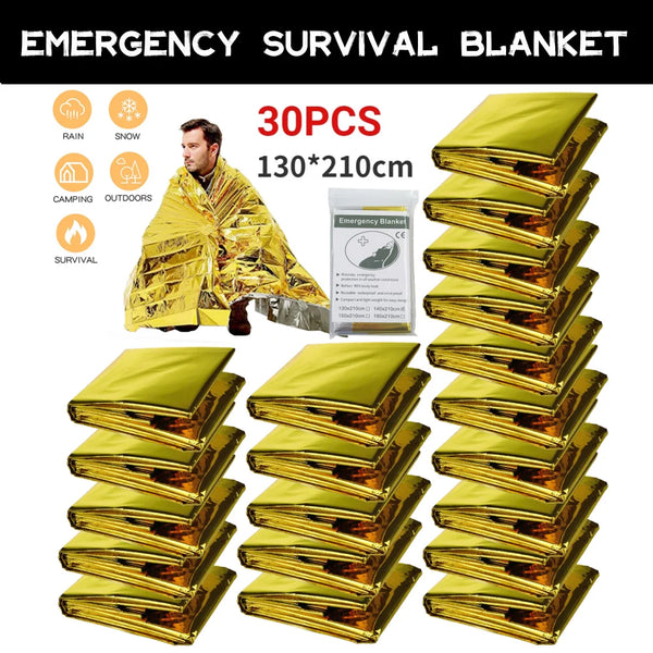 Outdoor Waterproof Survival Thermal Blanket (5-30 Pc)