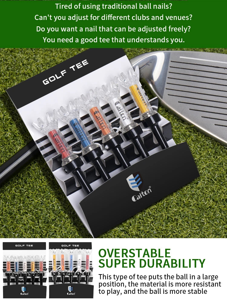 Improve Your Golf Game with the Caiton 5pcs Magnetic Plastic Golf Tee Set