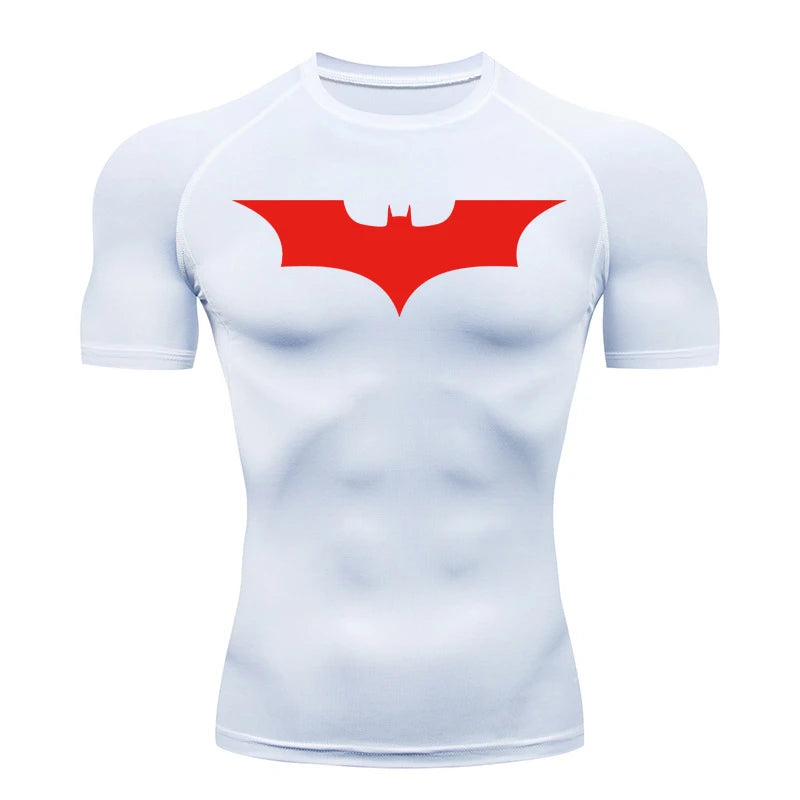 Men’s Bat Print Compression Workout Shirt
