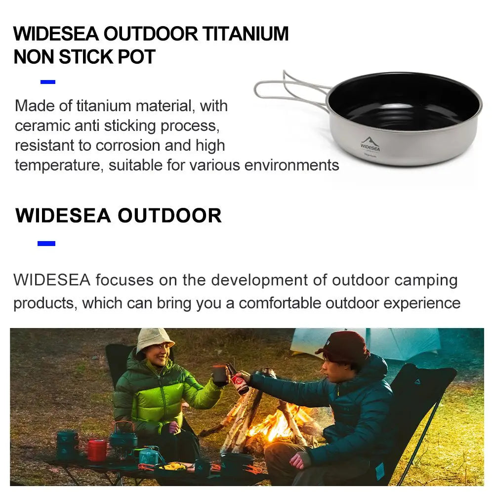 Widesea Titanium Camping Cookware Set