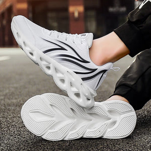 Men’s Flame Printed Flying Weave Running Sneakers