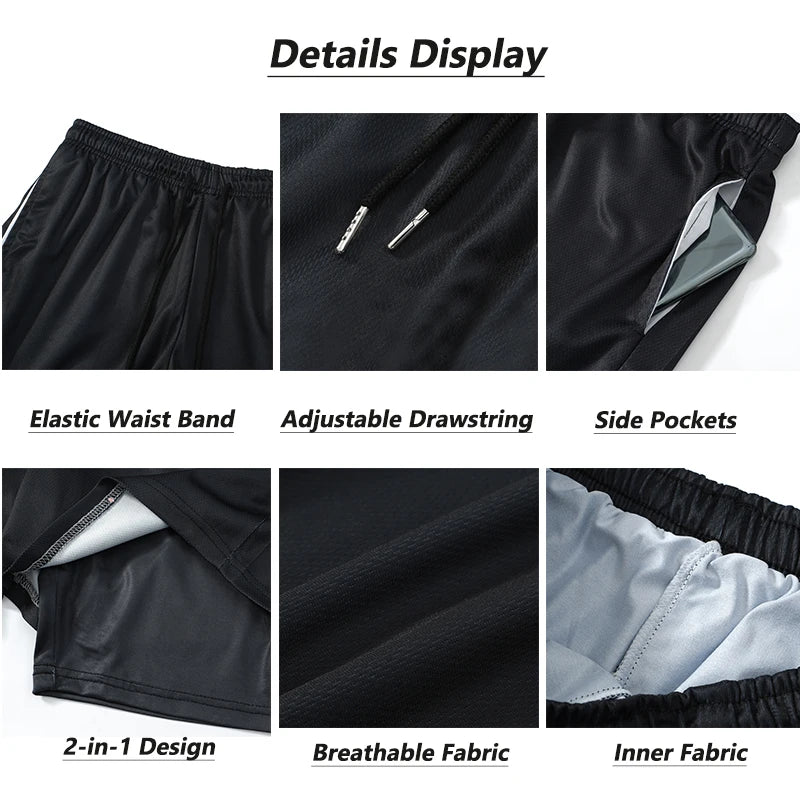 Berserk Skull Print 2-in-1 Men’s Workout Shorts