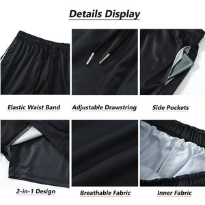 Berserk Skull Print 2-in-1 Men’s Workout Shorts