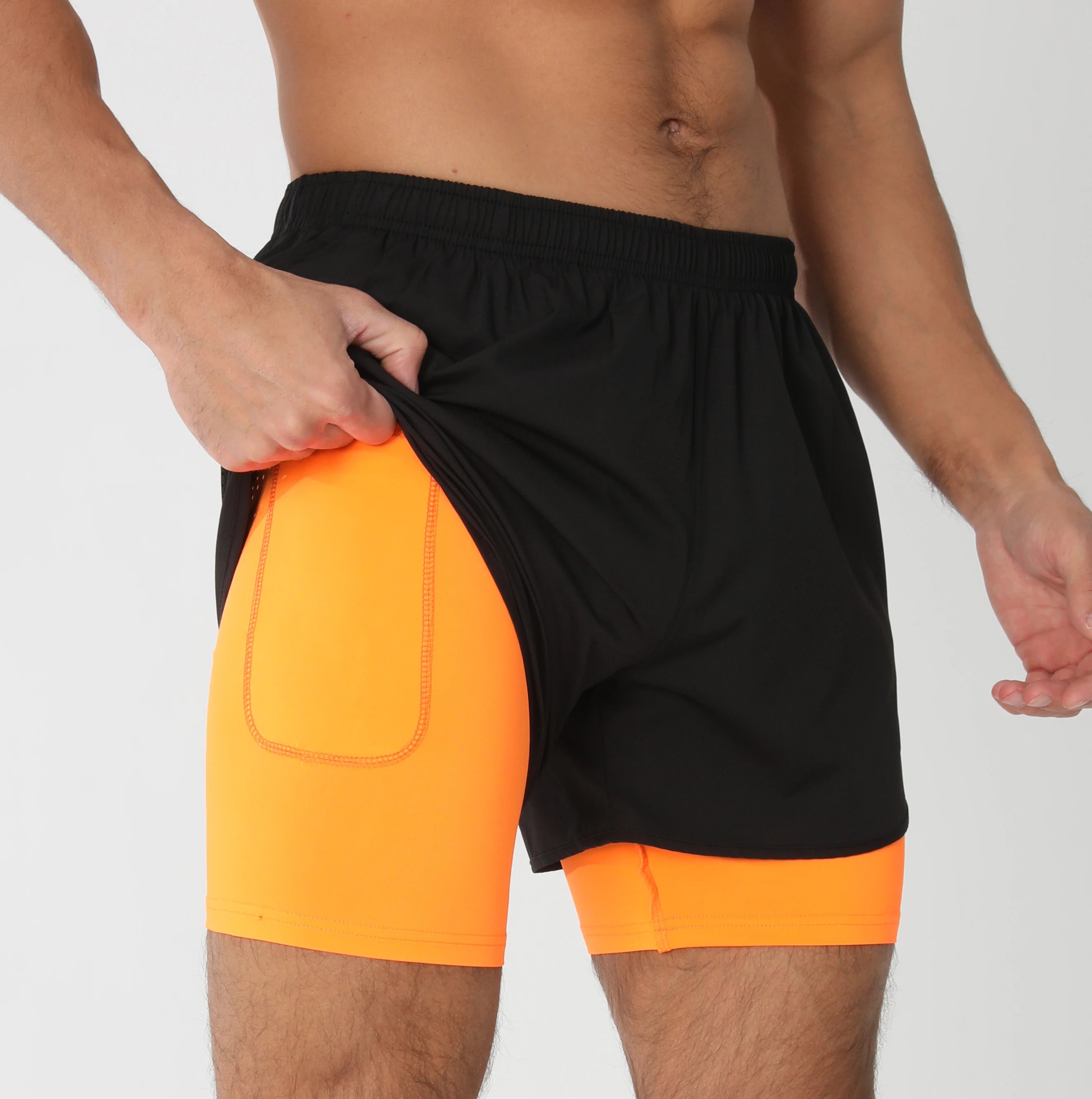 Men’s Quick-Dry Gym Running Shorts with Liner
