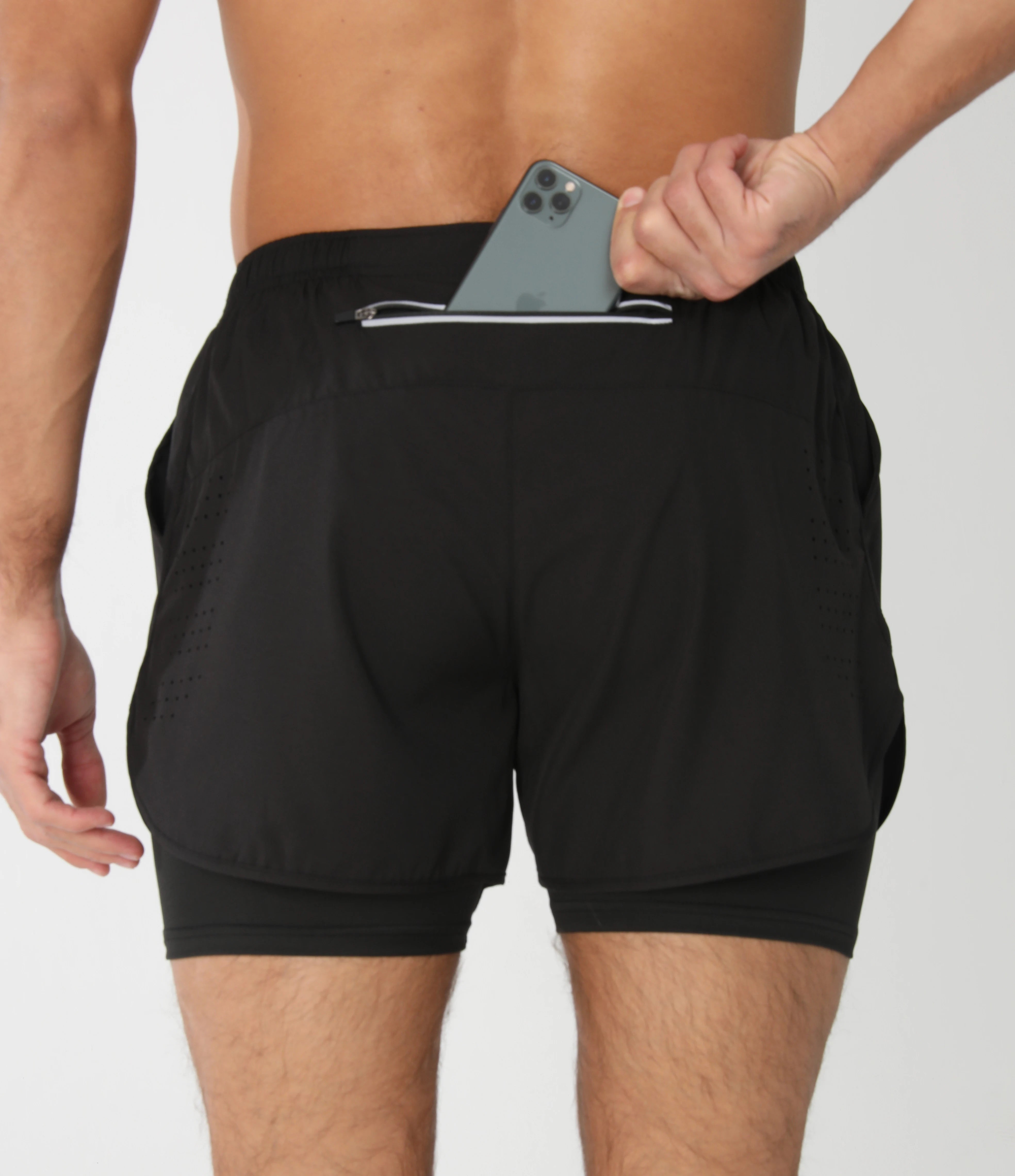 Men’s Quick-Dry Gym Running Shorts with Liner