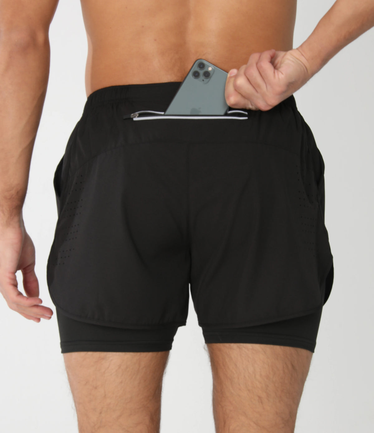 Men’s Quick-Dry Gym Running Shorts with Liner