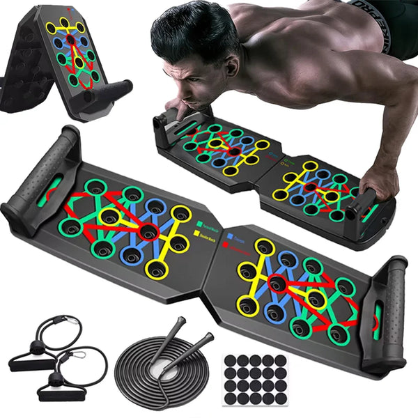 Portable Foldable Push-Up Board Set – Multifunction Fitness Tool