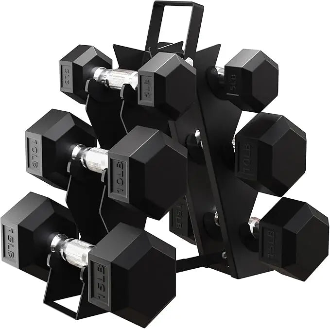 BalanceFrom Rubber Hex Dumbbell Sets – 46/60/100LBS