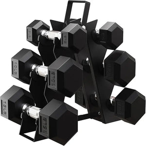 BalanceFrom Rubber Hex Dumbbell Sets – 46/60/100LBS