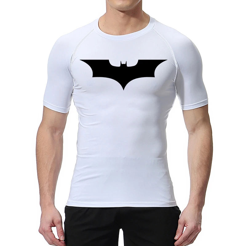 Men’s Bat Print Compression Workout Shirt